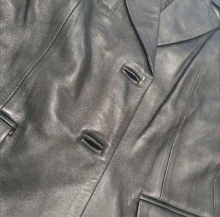 Chaqueta de cuero unisex negra