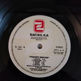 LP 1979 ELECTRO pionero Frederic Mercier. Pacific