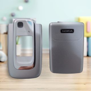 Carcasa original Nokia 6131 plata