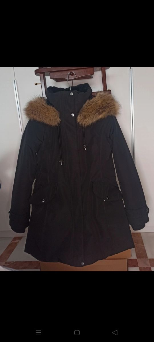 Abrigo Zara negro Wáter Repelente