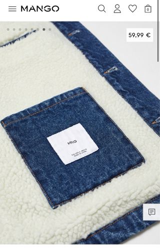 Chaqueta Denim Borreguito MANGO
