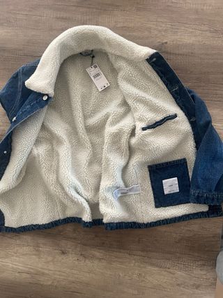 Chaqueta Denim Borreguito MANGO