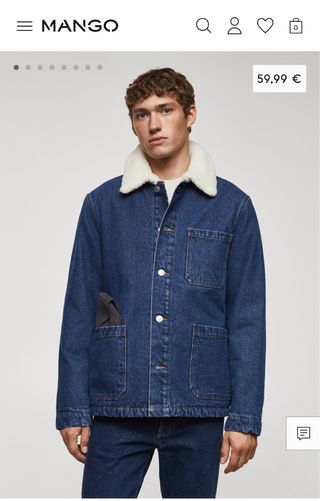 Chaqueta Denim Borreguito MANGO