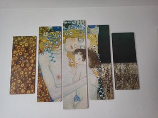 Cuadro Triptico Gustav Klimt