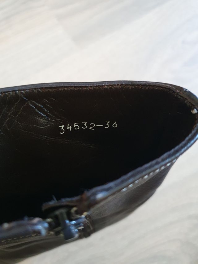 Botines de mujer de piel color marrón, T 36