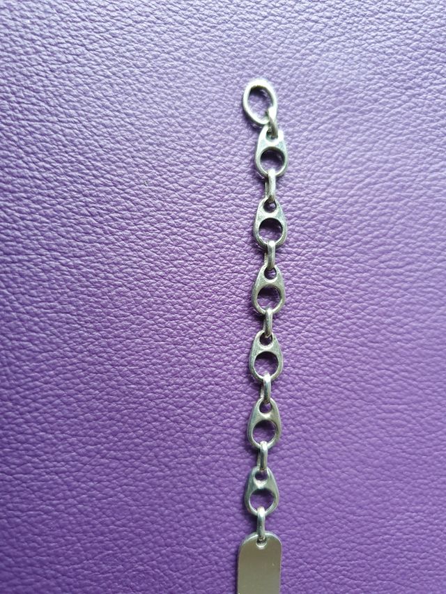 Antigua Pulsera diseño unico de plata con placa