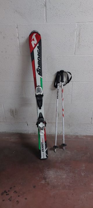 Sci e bastoncini x bambino 120cm