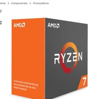 Procesador AMD Ryzen 7 2700 4.1 Ghz + disipador