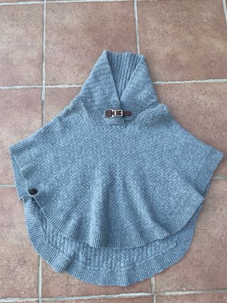 Massimo dutti poncho cashmere y lana