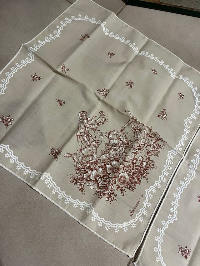 Tovagliette vintage beige cotone