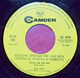MARIA MONTI ZITELLA CHA CHA CHA/SI DICE 45RPM 1960