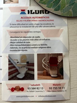 Silla salvaescaleras para gente mayor
