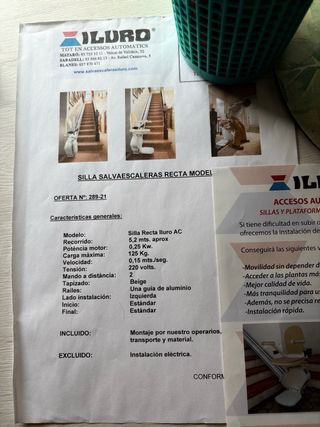 Silla salvaescaleras para gente mayor