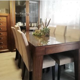 Conjunto Mesa extensible de comedor y 6 sillas