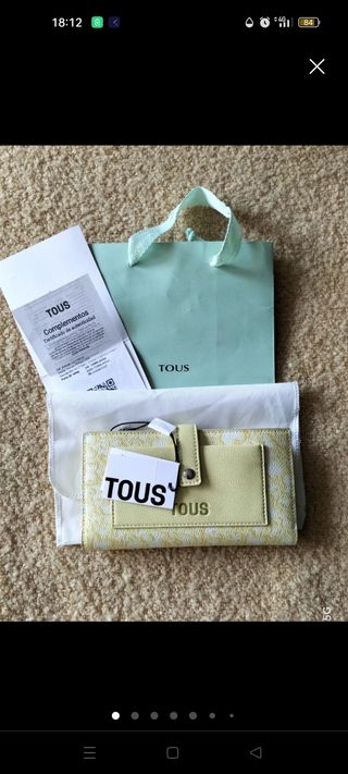 🎁💫 OCASIÓN BILLETERA TOUS NUEVA CERTIFICADO