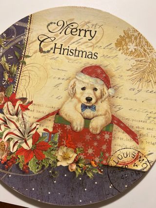 Piatto natalizio per panettone