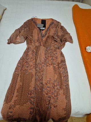 Vestido largo de massimo dutti