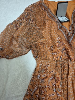 Vestido largo de massimo dutti