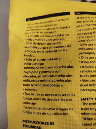 Fundas antideslizantes rueda nieve