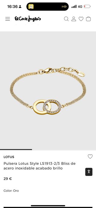 Colgante y pulsera Lotus oro