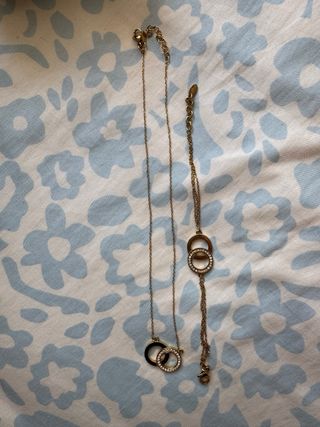 Colgante y pulsera Lotus oro