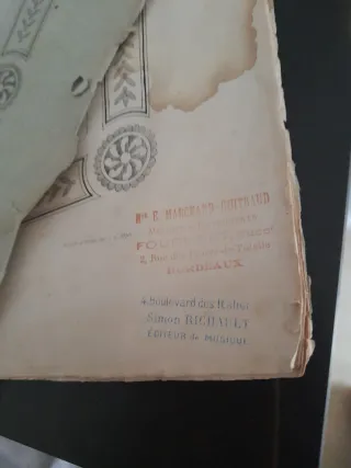 ANTIGÜEDAD PARTITURA CHOPIN