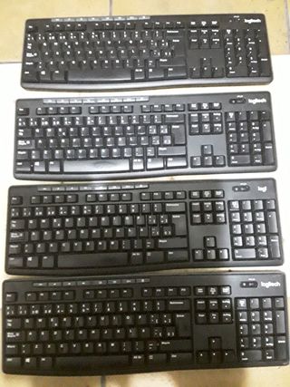 Lote 4 teclados inhalambricos logitech