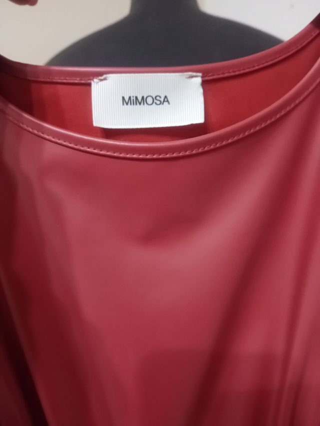 Vestito rosso similpelle