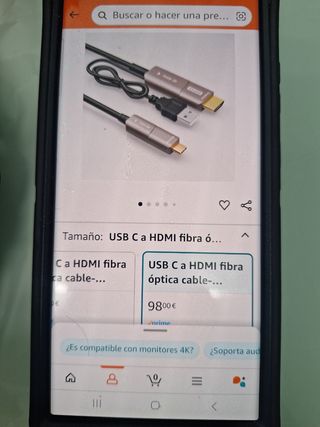 Cable usb-c a HDMI fibra óptica 15 m