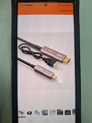 Cable usb-c a HDMI fibra óptica 15 m