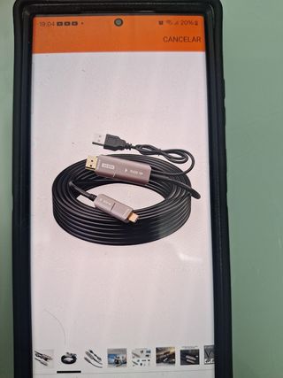 Cable usb-c a HDMI fibra óptica 15 m