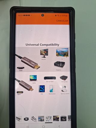 Cable usb-c a HDMI fibra óptica 15 m