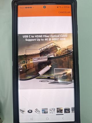 Cable usb-c a HDMI fibra óptica 15 m