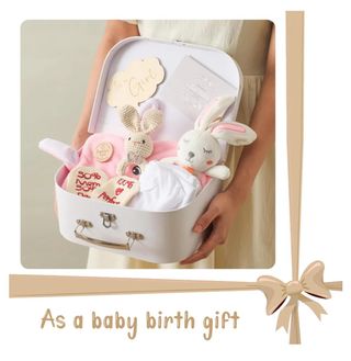 Kit regalo recién nacido rosa.
