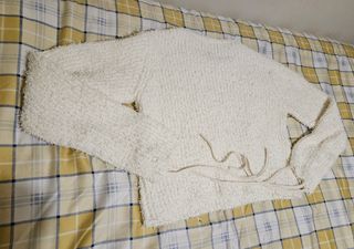 ZARA jersey efecto pelo M crudo