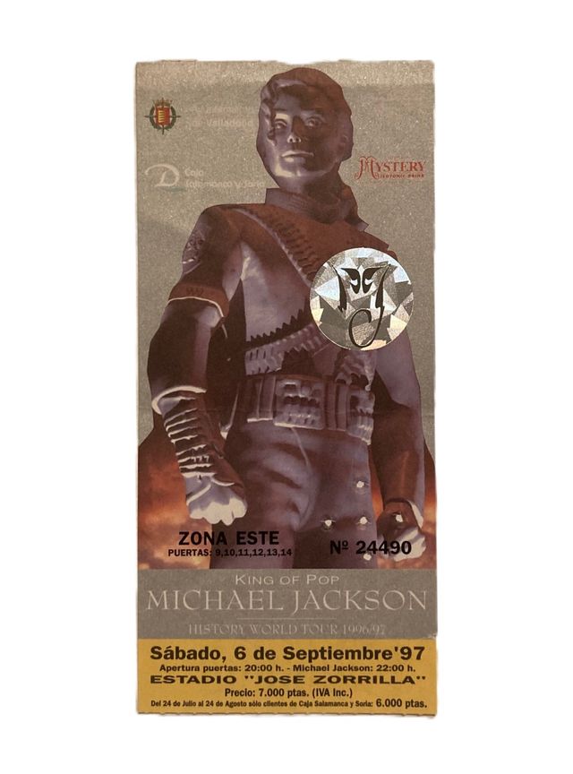 Entrada concierto Michael Jackson 1997