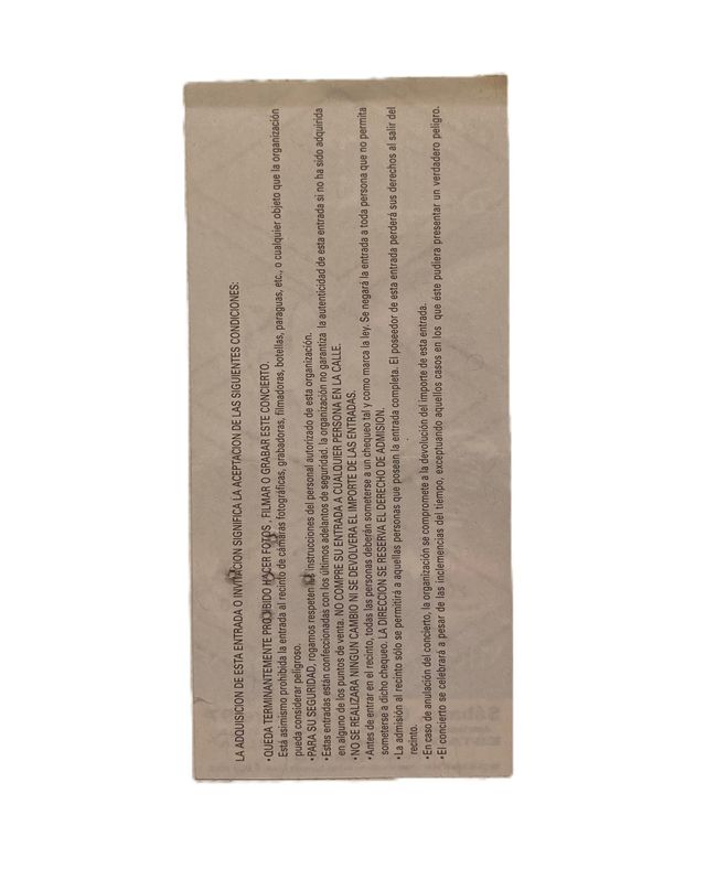 Entrada concierto Michael Jackson 1997