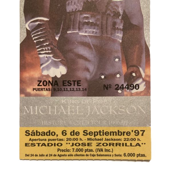 Entrada concierto Michael Jackson 1997