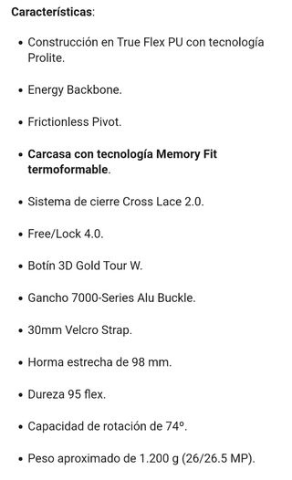 Botas esquí travesia 43