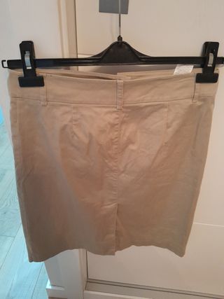 Falda Benetton tela gabardina