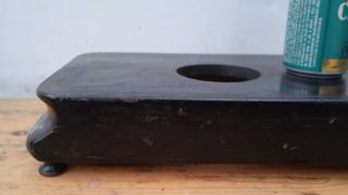 Pie base madera maciza reloj lámpara o reliquia