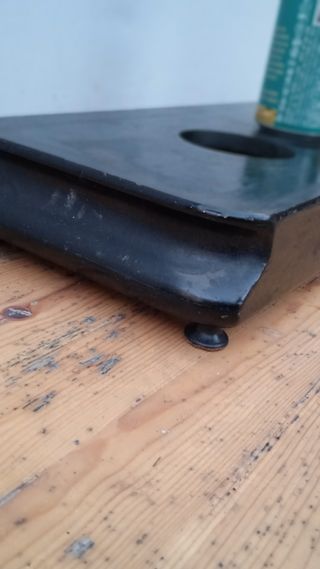 Pie base madera maciza reloj lámpara o reliquia