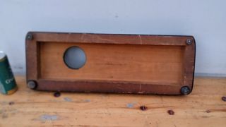 Pie base madera maciza reloj lámpara o reliquia