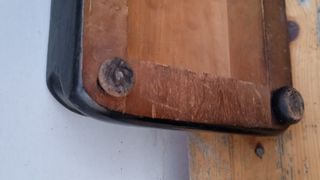 Pie base madera maciza reloj lámpara o reliquia