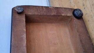 Pie base madera maciza reloj lámpara o reliquia