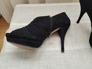 Zapato de plataforma de ante