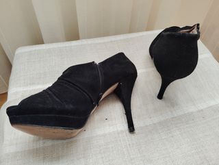 Zapato de plataforma de ante