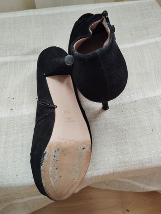 Zapato de plataforma de ante