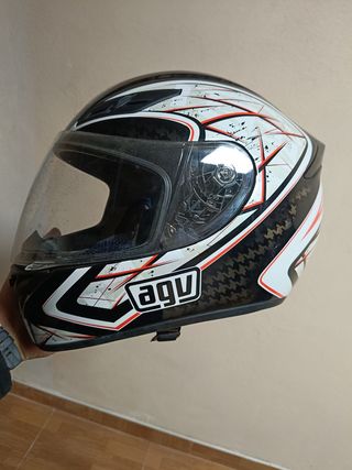 Casco agv casco de fibra muy ligero  talla s 