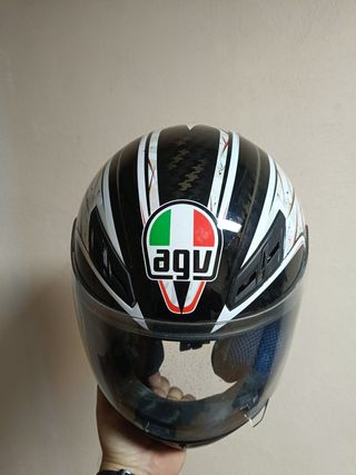 Casco agv casco de fibra muy ligero  talla s 